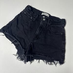 Abercrombie & Fitch Curve Love 90's Relaxed High Rise Cutoff Shorts
